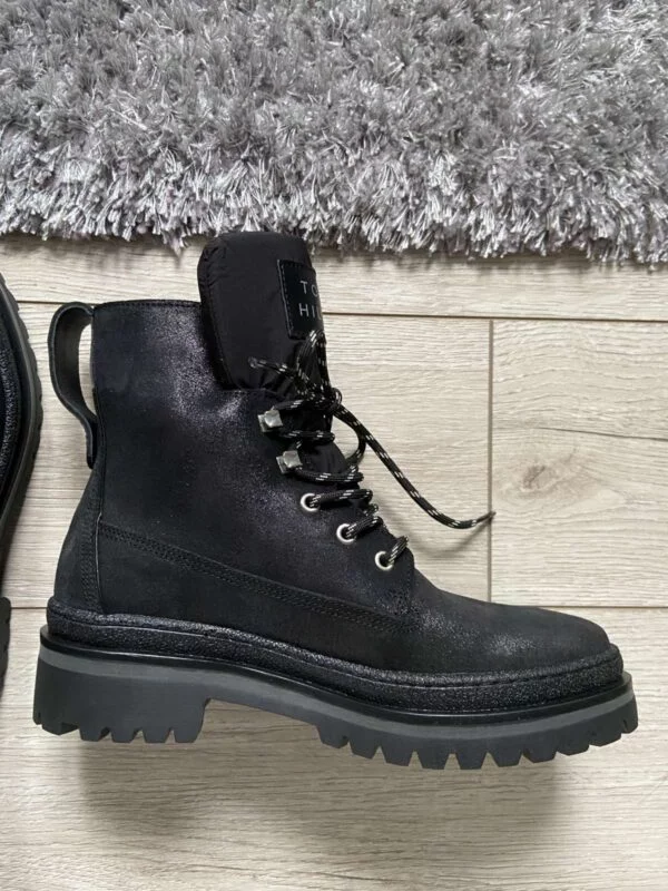 Ghete Tommy Hilfiger EU 37 | Negru, Piele naturală - Image 4