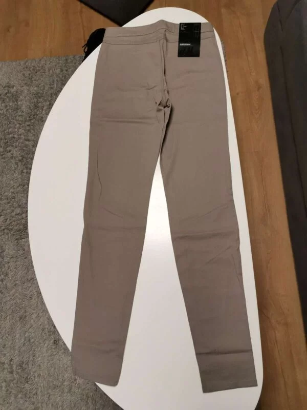Pantaloni H&M XS | Gri, Lungi, Bumbac - Image 2