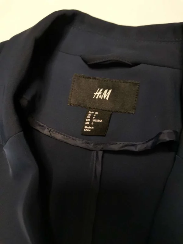 Sacou H&M EU 36 | Bleu, Normal, Poliester - Image 4
