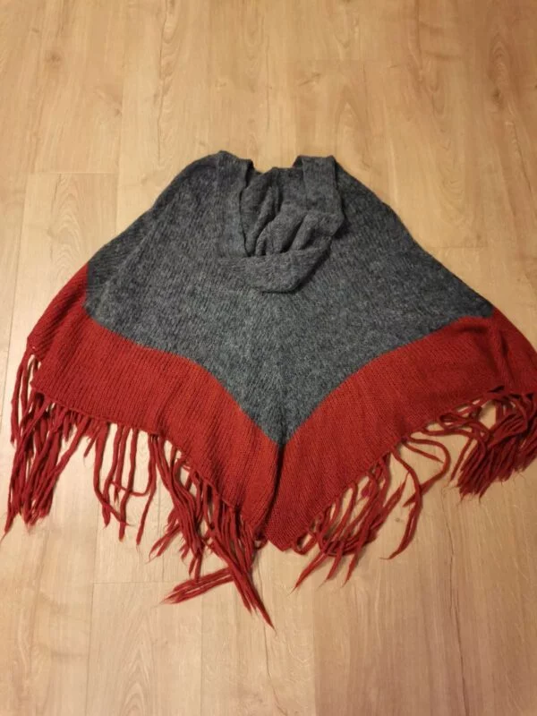 Poncho pelerină H&M M | Gri, Acrilic - Image 4