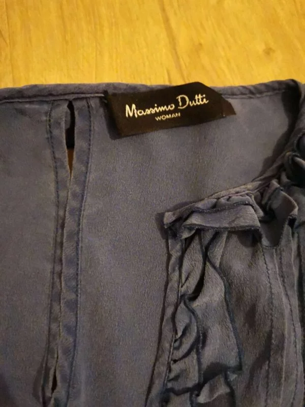 Rochie casual Massimo Dutti S-M | Bleu, Midi, Mătase - Image 4