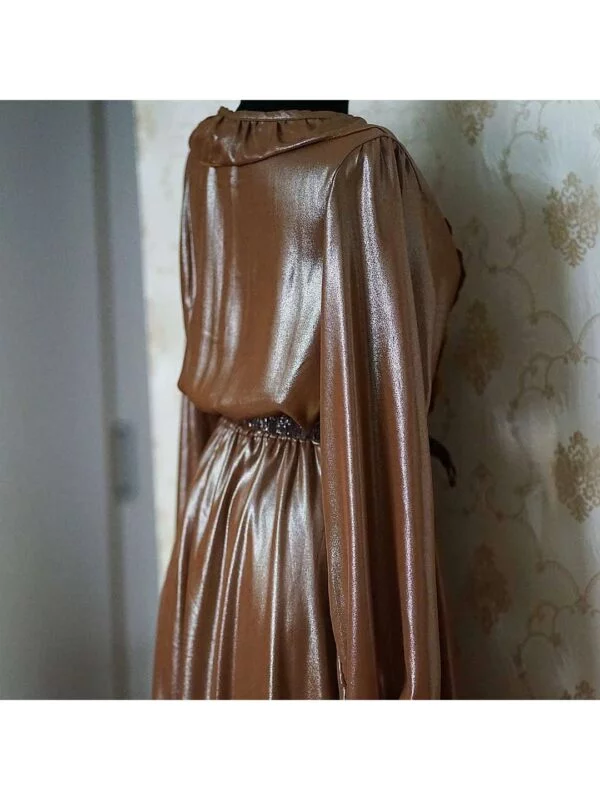 Rochie de seară WIYA M | Auriu, Maxi, Poliester - Image 4