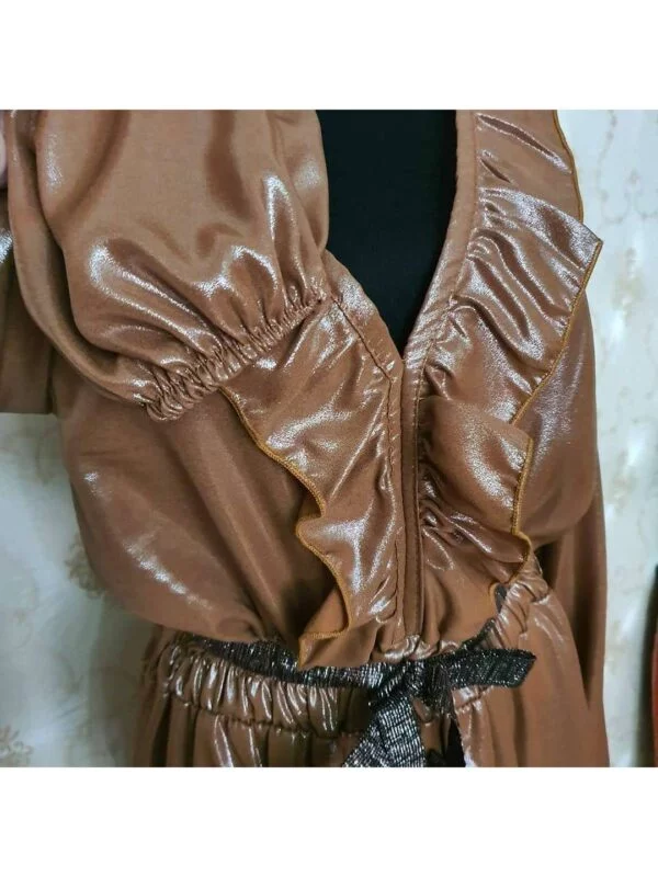 Rochie de seară WIYA M | Auriu, Maxi, Poliester - Image 5