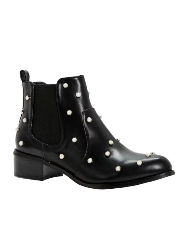 Ghete Boohoo EU 36 | Negru, Piele ecologică