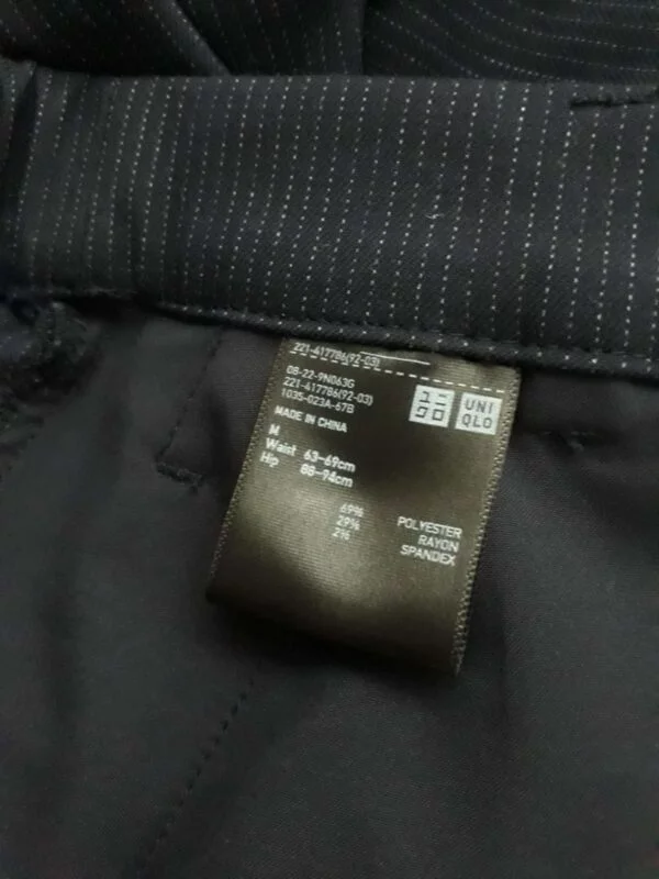 Pantaloni Uniqlo S | Albastru, Scurți, Poliester - Image 4
