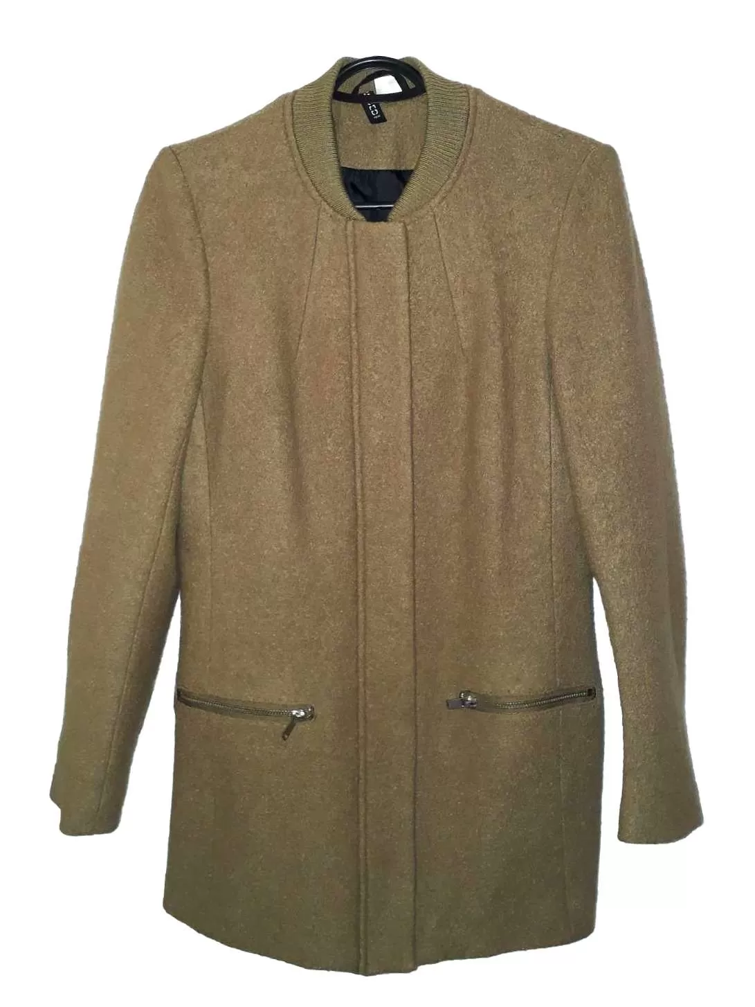 Palton H&M S-M | Caramel, Fără glugă, Vâscoză