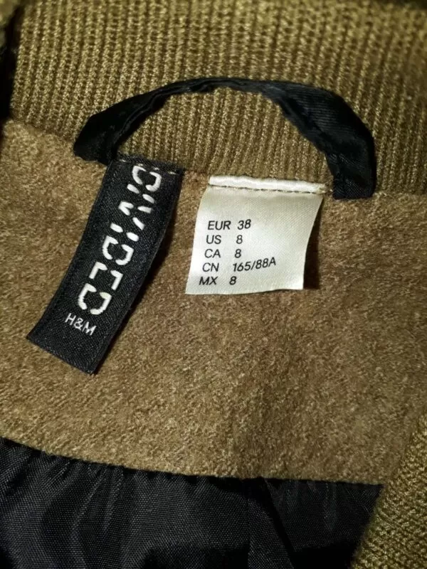 Palton H&M S-M | Caramel, Fără glugă, Vâscoză - Image 4