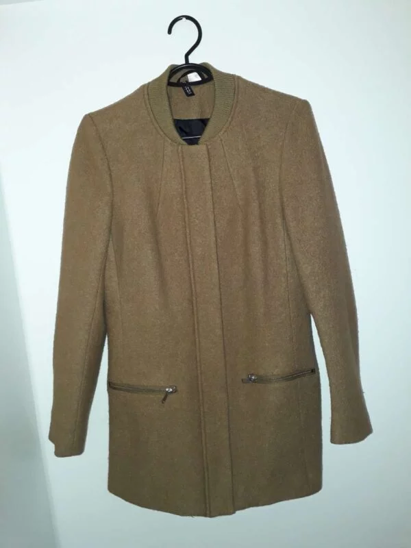 Palton H&M S-M | Caramel, Fără glugă, Vâscoză - Image 5