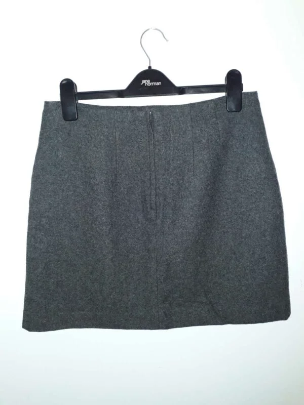 Fustă H&M M | Gri, Mini, Lână - Image 2