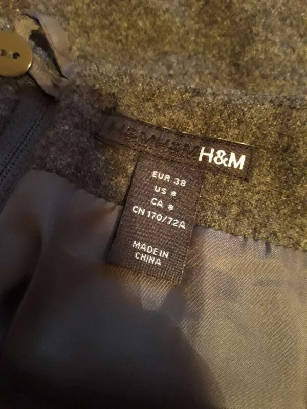 Fustă H&M M | Gri, Mini, Lână - Image 4