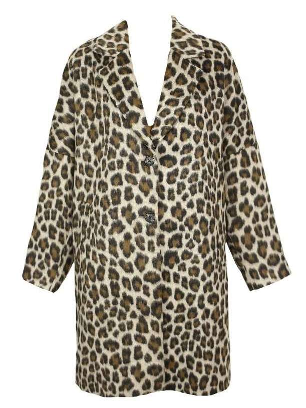 Palton lung Vero Moda animal print EU 46