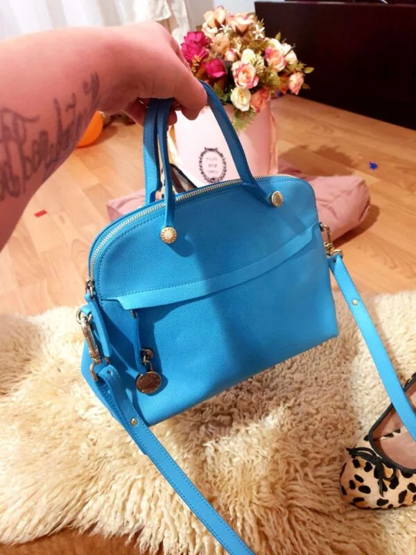 Geantă de mână Furla | Albastru, Piele naturală - Image 3