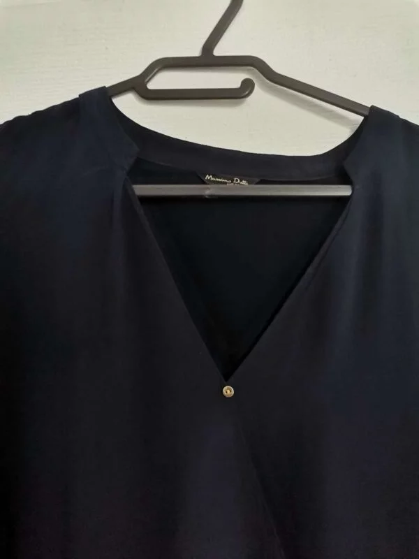 Top Massimo Dutti L | Albastru, Normal, Mătase - Image 3