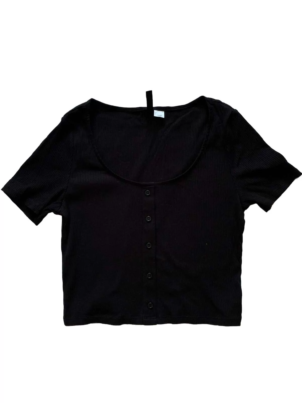 Top H&M L | Negru, Normal, Bumbac