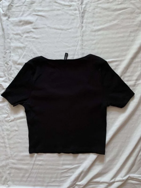 Top H&M L | Negru, Normal, Bumbac - Image 2