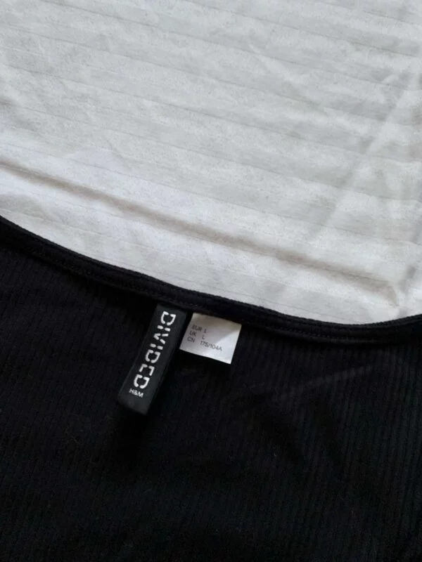 Top H&M L | Negru, Normal, Bumbac - Image 4