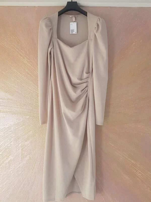 Rochie de seară H&M M | Bej, Midi, Poliester - Image 6