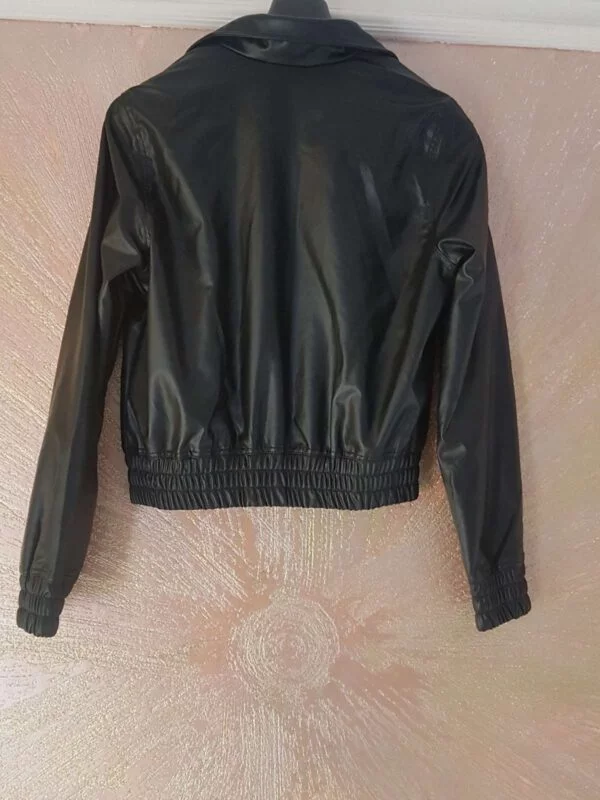 Geacă din piele H&M XS | Negru, Fără glugă, Poliester - Image 2
