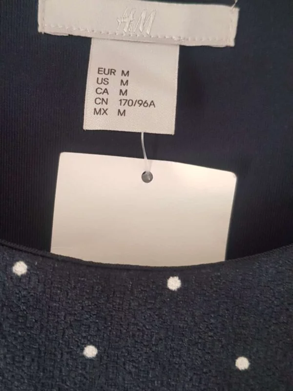 Rochie office H&M M | Albastru, Midi, Poliester - Image 4