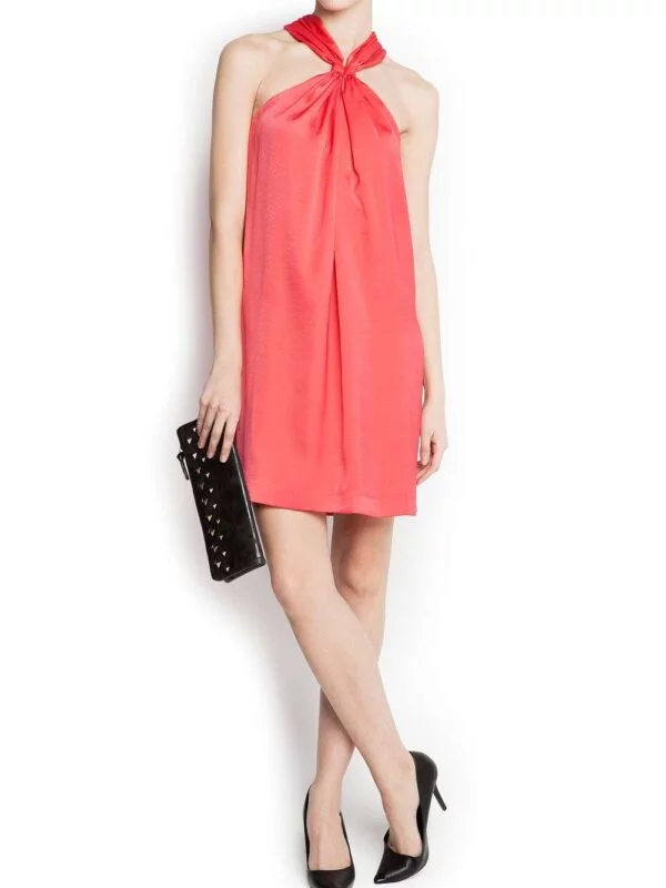 Rochie de seară Mango S | Roz, Midi, Poliester - Image 5