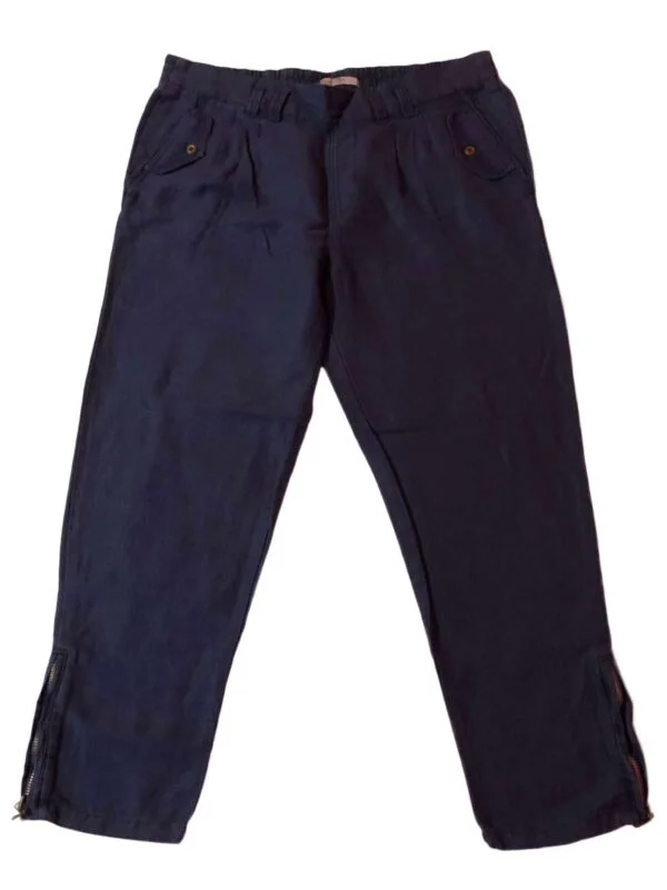 Pantaloni Stradivarius EU 36 | Albastru, Lungi, Bumbac