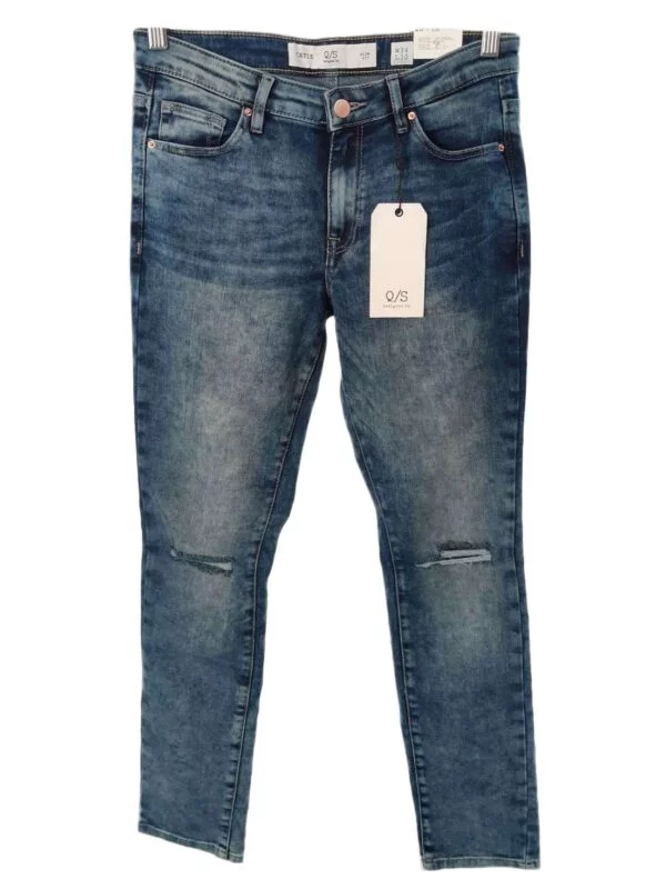 Blugi S.Oliver EU 34 | Albastru, Lungi, Bumbac