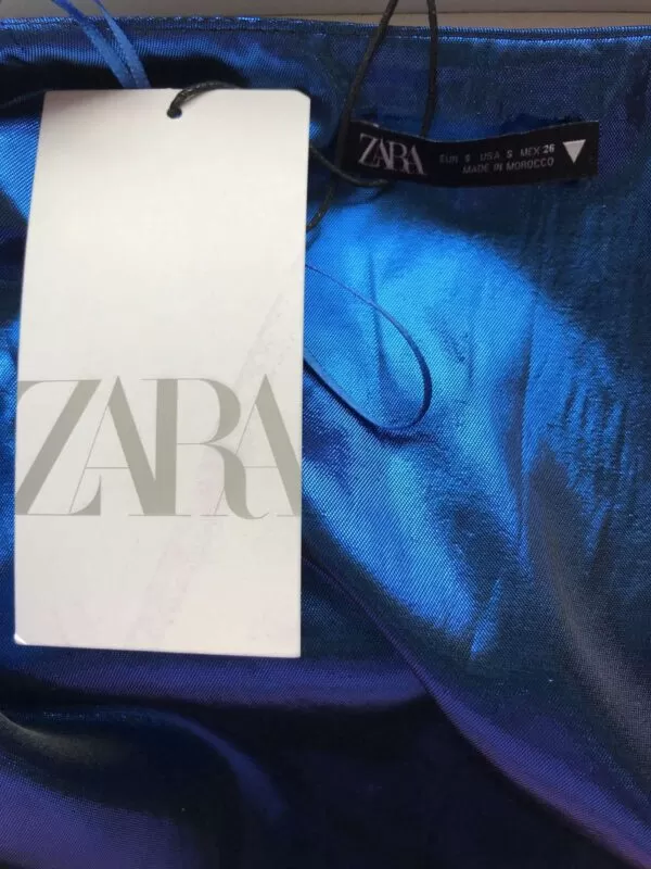 Rochie de seară Zara S | Albastru, Mini, Poliester - Image 4
