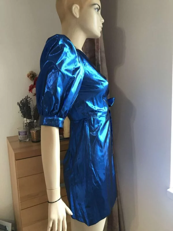 Rochie de seară Zara S | Albastru, Mini, Poliester - Image 5