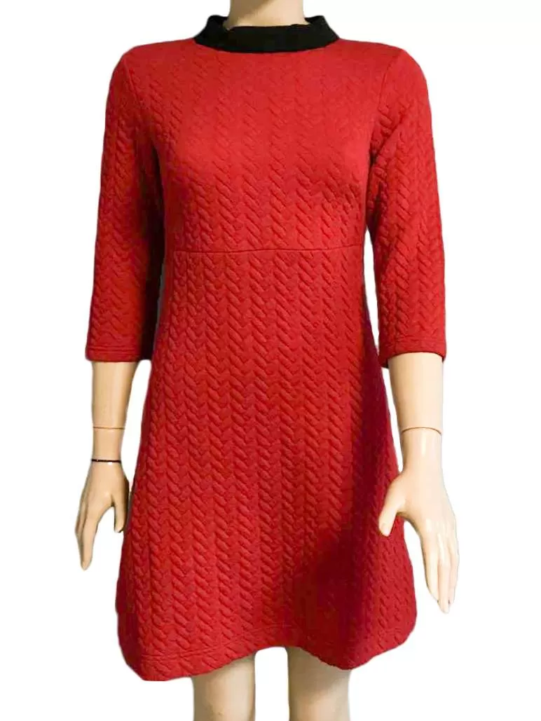 Rochie casual Reserved S | Roșu, Midi, Poliester