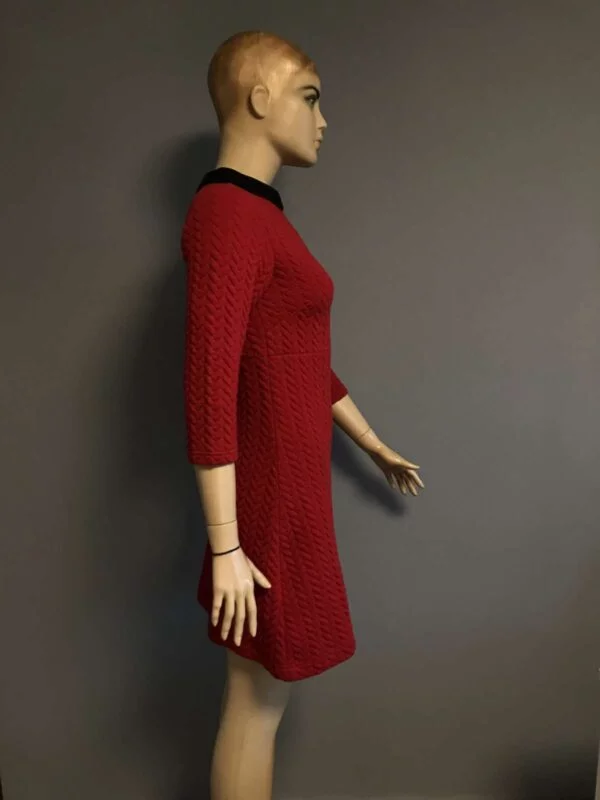 Rochie casual Reserved S | Roșu, Midi, Poliester - Image 5