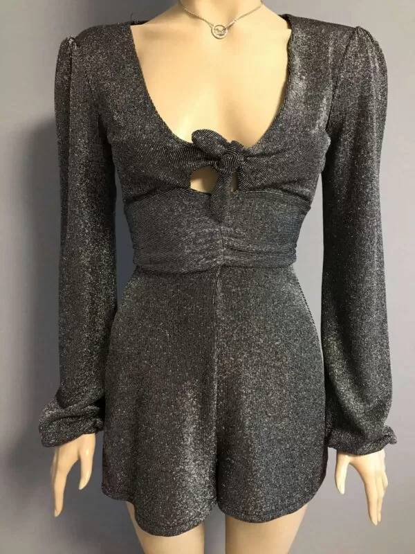Salopetă Bershka S | Gri, Lungă, Poliester - Image 3