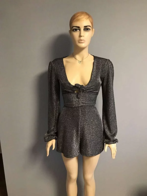 Salopetă Bershka S | Gri, Lungă, Poliester - Image 6