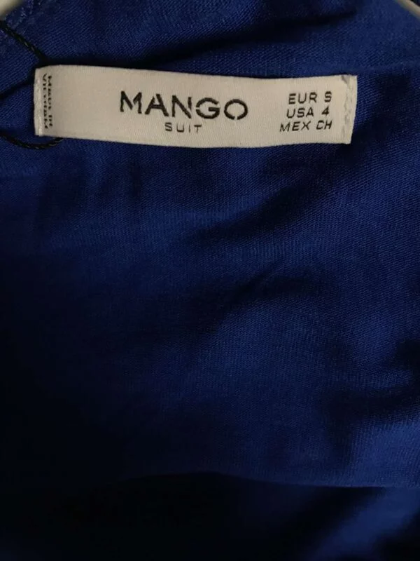 Rochie casual Mango S | Albastru, Mini, Poliamidă - Image 4