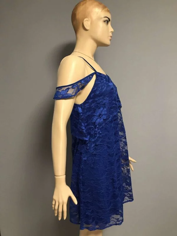 Rochie casual Mango S | Albastru, Mini, Poliamidă - Image 5