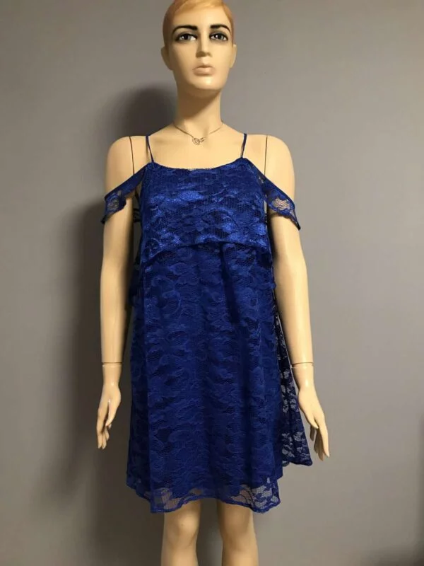 Rochie casual Mango S | Albastru, Mini, Poliamidă - Image 8