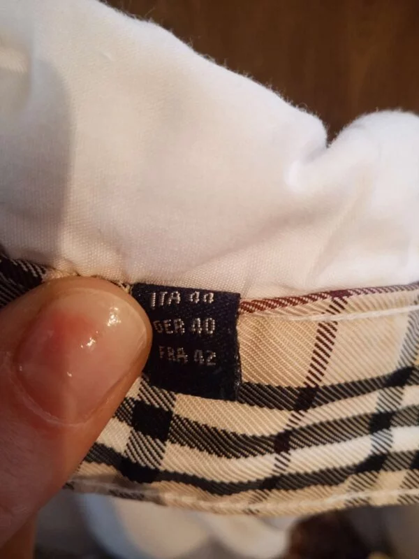 Pantaloni Burberry L | Alb, Lungi, Bumbac - Image 7