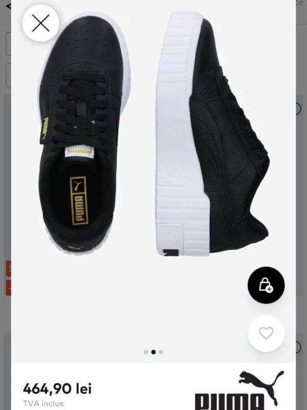 Sneakers Puma EU 36 | Negru, Piele naturală - Image 8