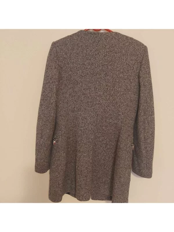 Palton Zara M | Gri, Fără glugă, Bumbac - Image 2