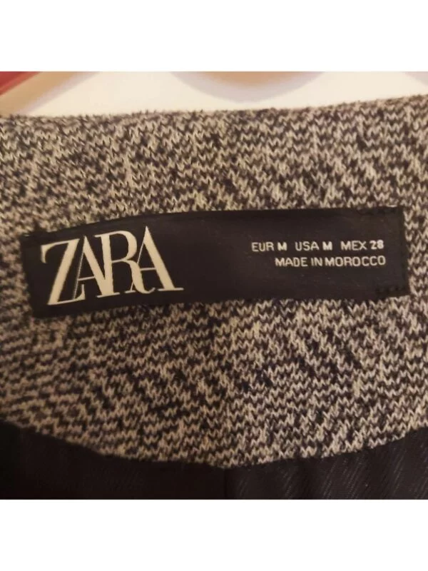 Palton Zara M | Gri, Fără glugă, Bumbac - Image 4