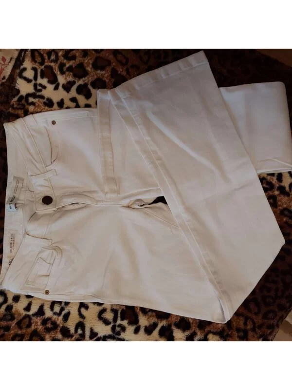Blugi Mos Mosh XS | Alb, Lungi, Vâscoză - Image 3