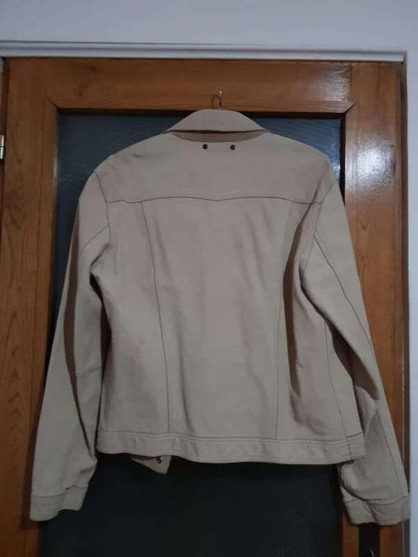 Geacă din piele Guess M | Crem, Fără glugă, Piele naturală - Image 2