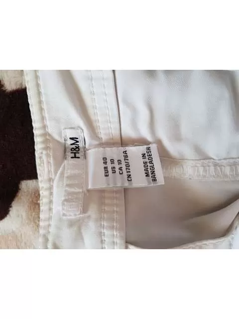 Blugi H&M EU 40 | Alb, Lungi, Denim - Image 4