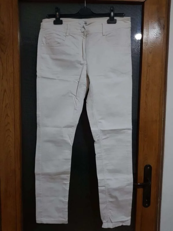 Blugi H&M EU 40 | Alb, Lungi, Denim - Image 5