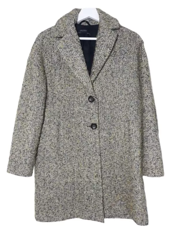 Palton lung Zara XS | Galben, Fără glugă, Poliester