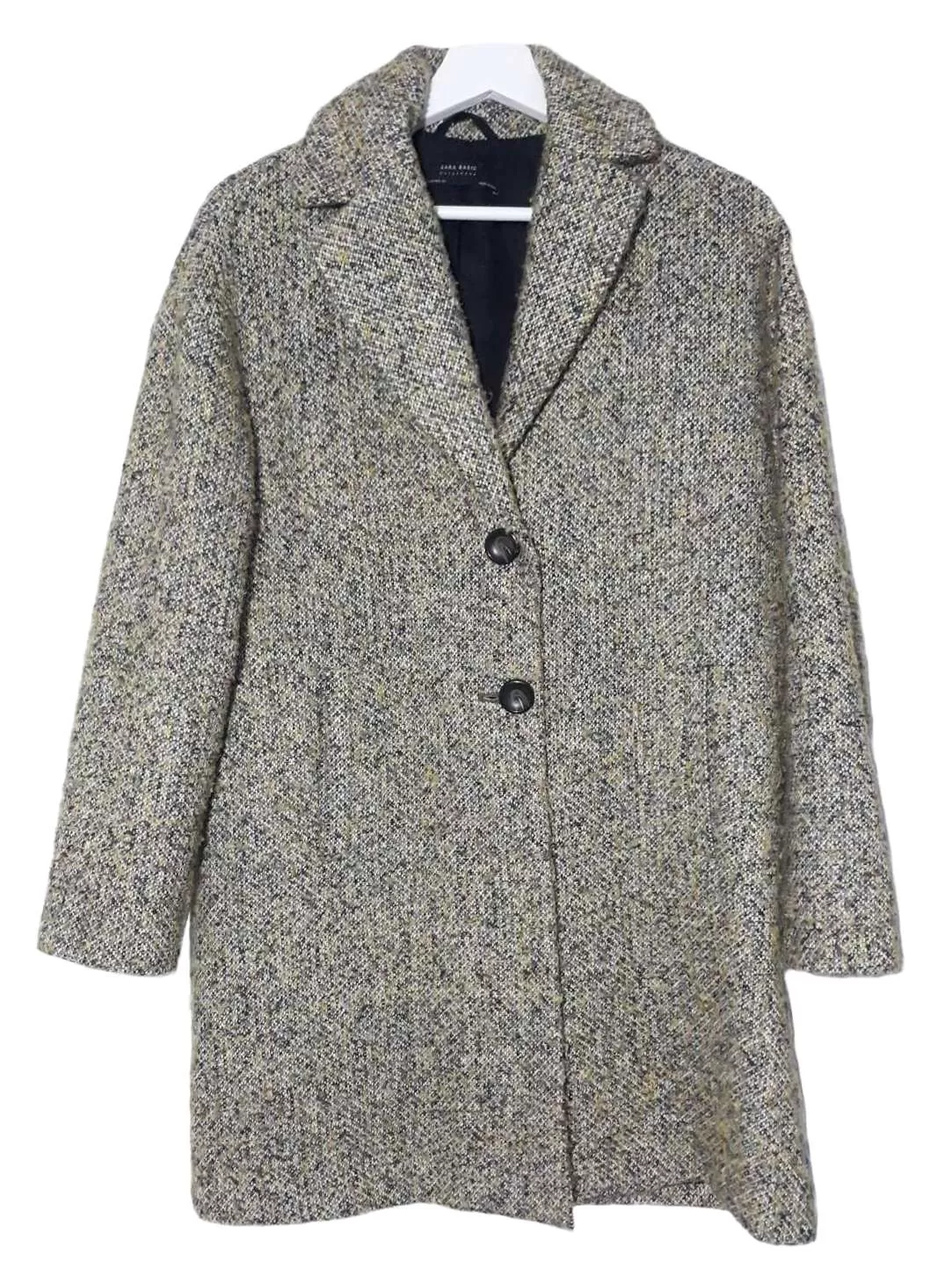 Palton Zara XS | Galben, Fără glugă, Poliester