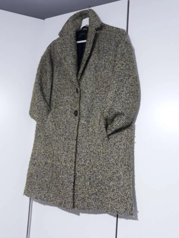 Palton lung Zara XS | Galben, Fără glugă, Poliester - Image 7
