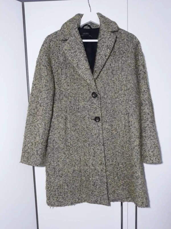 Palton lung Zara XS | Galben, Fără glugă, Poliester - Image 8
