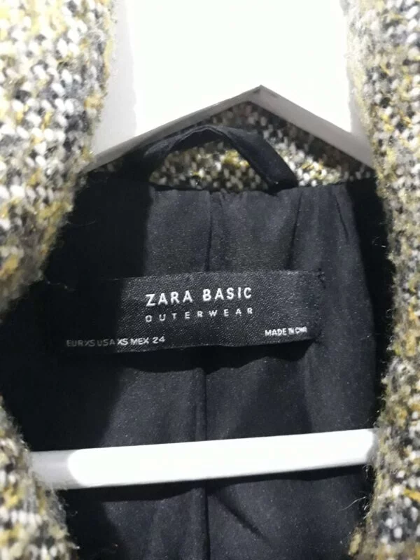Palton lung Zara XS | Galben, Fără glugă, Poliester - Image 9
