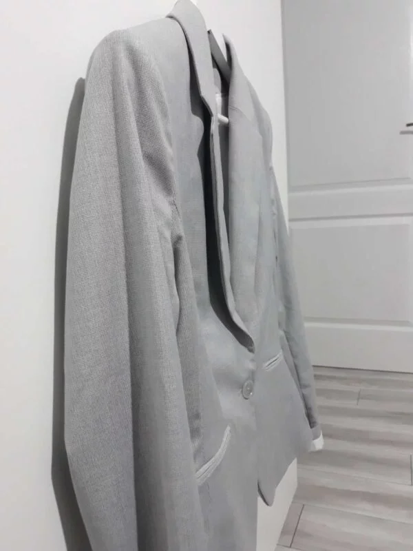 Sacou H&M EU 38 | Gri, Normal, Poliester - Image 5