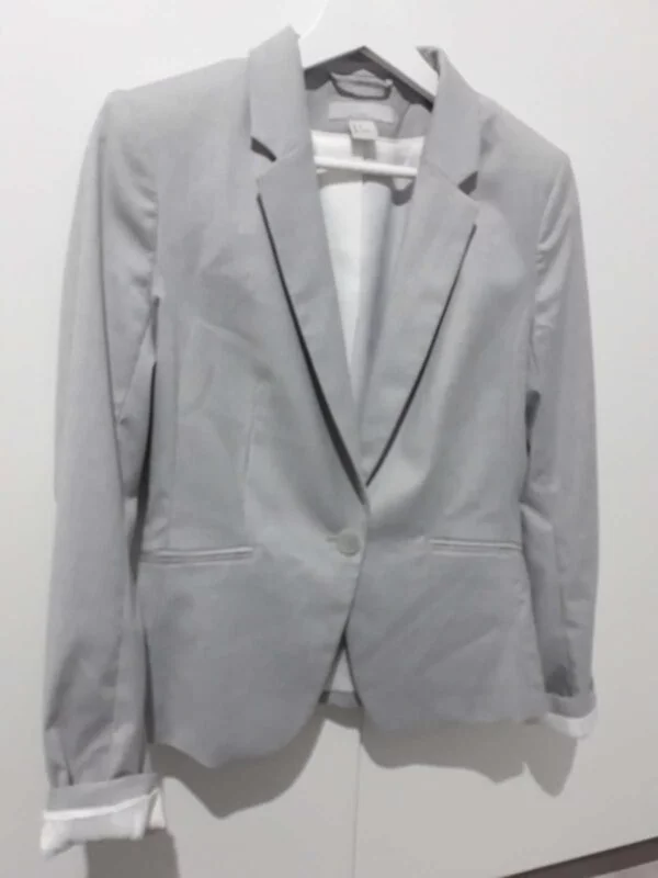 Sacou H&M EU 38 | Gri, Normal, Poliester - Image 7